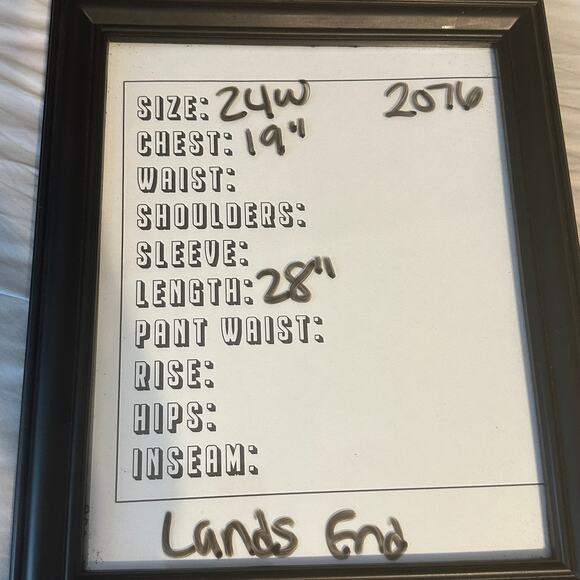 Lands Ends Tankini Top Size 24W Floral Ruched Blue Red - Picture 4 of 4